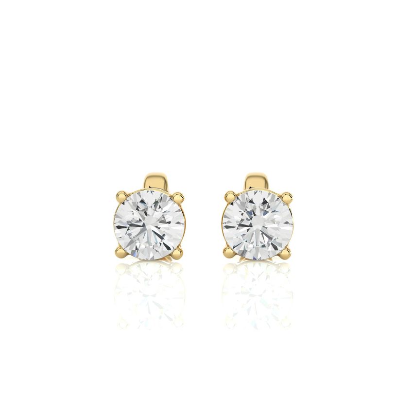 solitaire-stud-basket-setting-earrings yellow gold