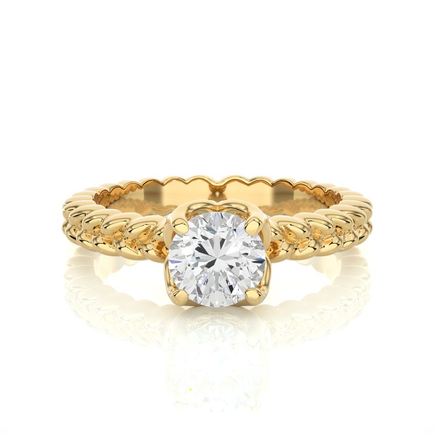 1 ct Lab Created Diamond Solitaire Engagement Ring in Yellow Gold