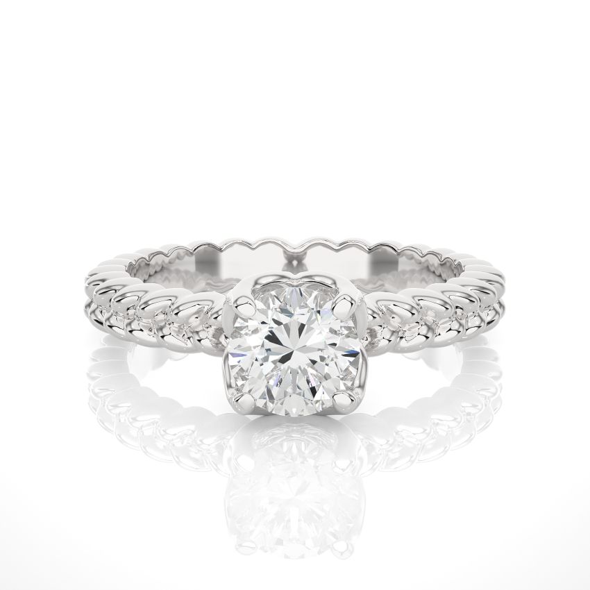 1 ct Lab Created Diamond Solitaire Engagement Ring in White Gold